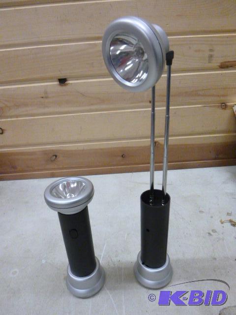 lot 166 image: Two New Telescopic Flashlights and Task Lamp...
