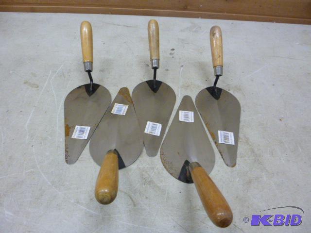 lot 179 image: Five Trowels 8 12" blade....