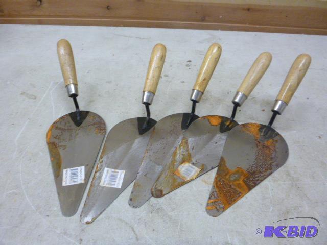 lot 181 image: Five Trowels 8 12" blade....