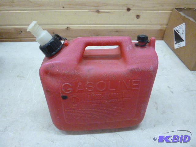 lot 242 image: 2 12 Gallon Plastic Gas Can...