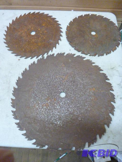 lot 248 image: Three Saw Blades Rusty but sharp. 13" - ...