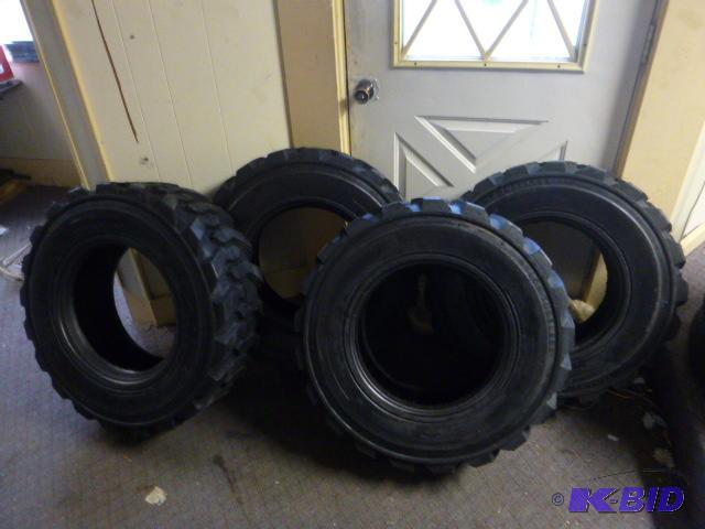 lot 3 image: Four New Allied RBT Skid Loader&nbspTires 12...