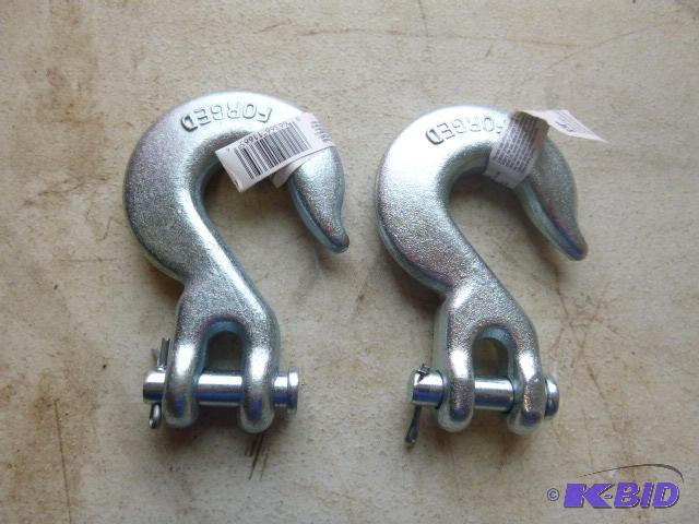 lot 43 image: Two 516" Clevis Slip Hooks...