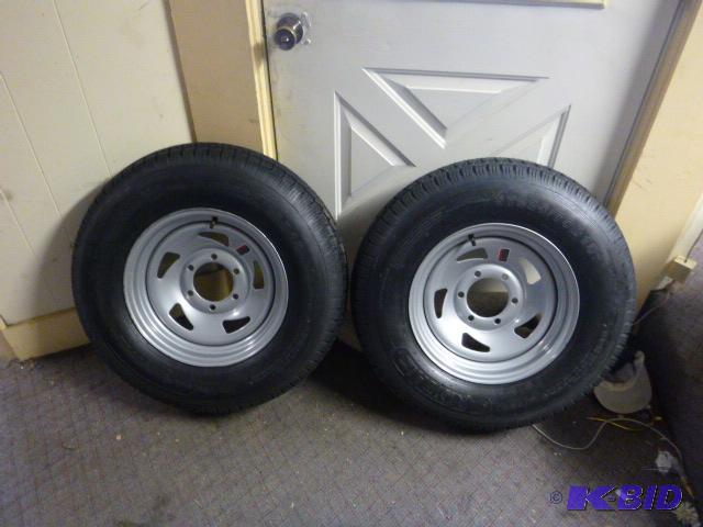 lot 5 image: Two New Rintal Tires ST22575D15, 8 PR with 6...