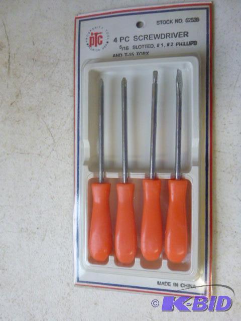 lot 57 image: PTC 4 Piece Screwdriver Set...