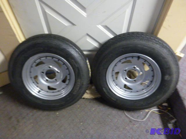 lot 8 image: Two New Nanco Trailer Tires 6 PR, Load Range ...