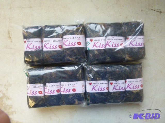lot 89 image: Four Packs of 3 Red Heart Kiss Yarn...