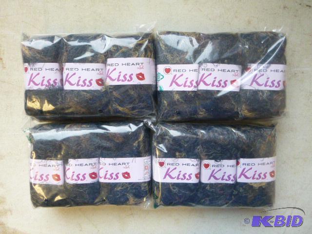 lot 90 image: Four Packs of 3 Red Heart Kiss Yarn...