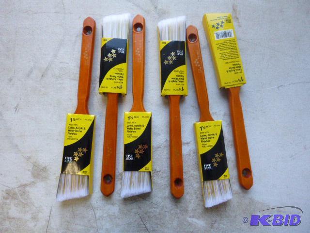 lot 97 image: Size Five Star 1 12" Paint Brushes...