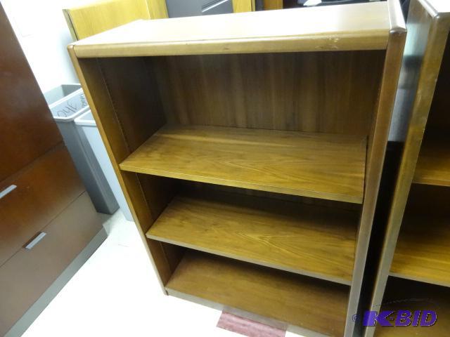 lot 12 image: Wood Book Shelf. 2 Shelves, 35 X 15 X 48...
