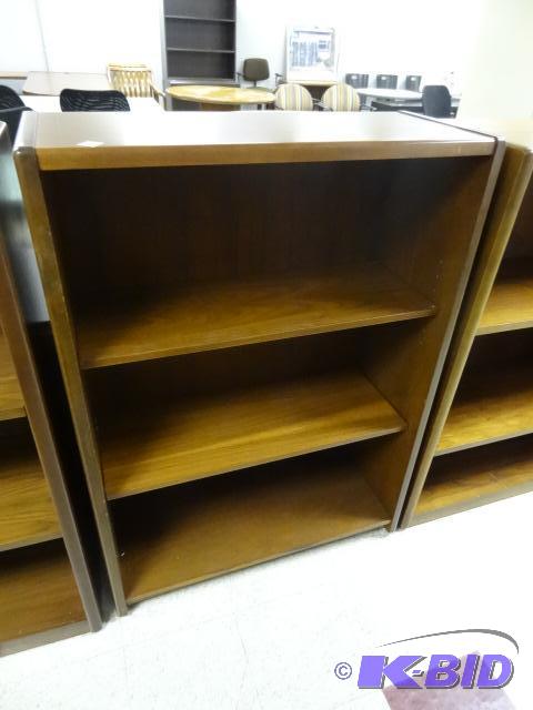 lot 13 image: Wood Book Shelf. 2 Shelves, 35 X 15 X 48...