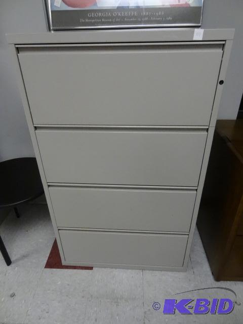 lot 137 image: 30" Metal 4 Drawer Lateral File...