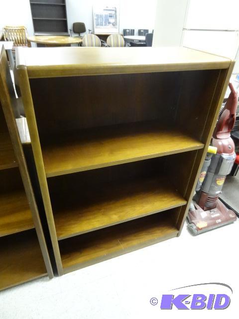 lot 14 image: Wood Book Shelf. 2 Shelves, 35 X 15 X 48...