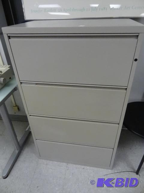 lot 140 image: 30" Metal 4 Drawer Lateral File...