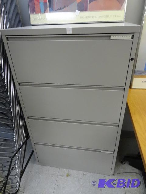 lot 148 image: 30" metal 4 drawer lateral file...