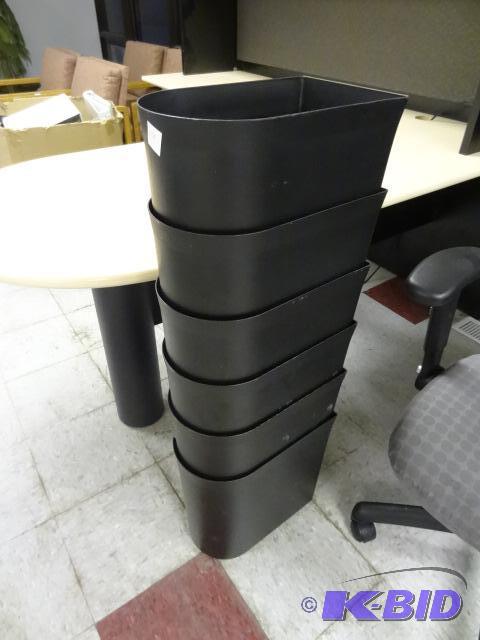 lot 159 image: 6 plastic office waste cans...