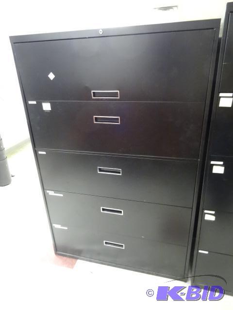 lot 172 image: 42" Metal 5 Drawer Lateral File...