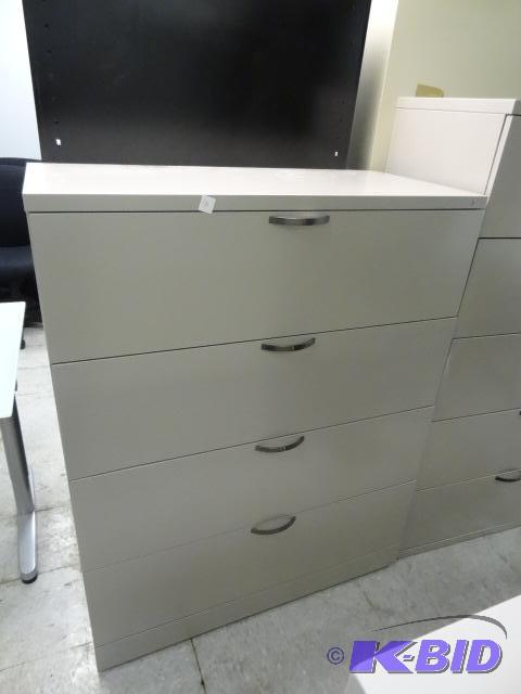 lot 176 image: 42" Metal 4 Drawer Lateral File...