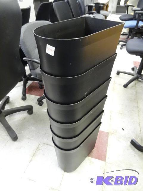 lot 189 image: 6 plastic office waste cans...
