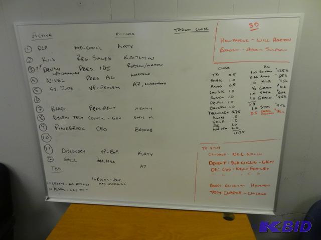 lot 191 image: 48 X 36 White Board...