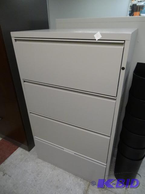 lot 215 image: 30" Metal 4 Drawer Lateral File...