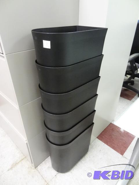 lot 216 image: 6 plastic office waste cans...