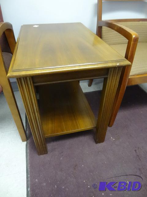 lot 23 image: Wood End Table. 18 X 28 X 23...