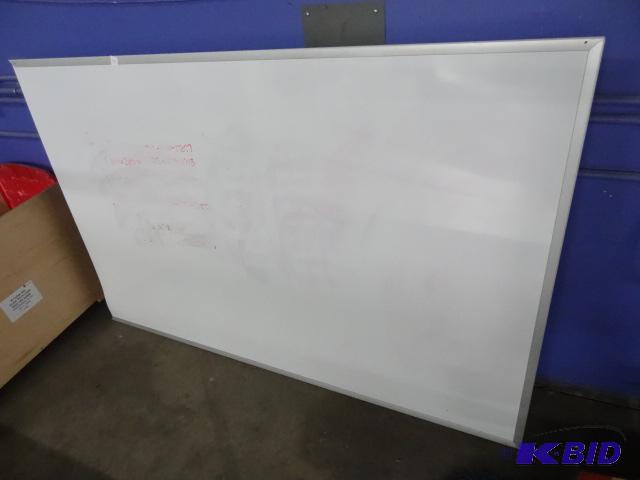 lot 232 image: 72 X 47 White Board. Missing Trim on Left SId...