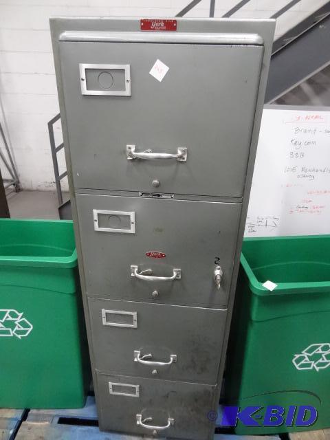 lot 245 image: York FIre File 4 Drawer, Includes Lock and Ke...
