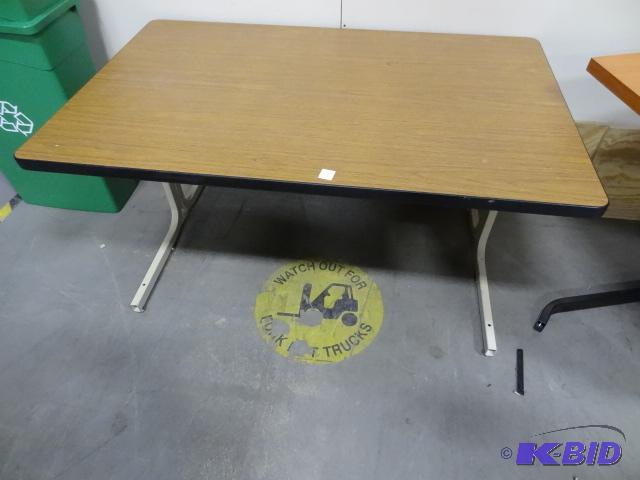 lot 271 image: Metal Framed Table 48 X 30 X 27...