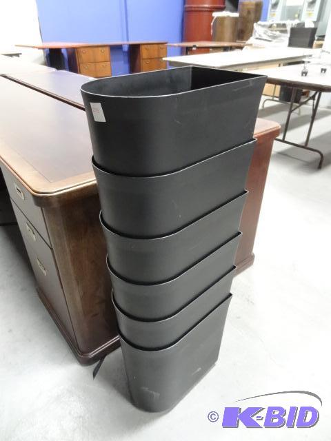 lot 275 image: 6 Plastic Office Trash Cans...