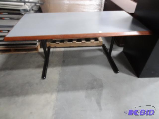 lot 283 image: Metal Framed Table with Laminate Top 72 X 36 ...