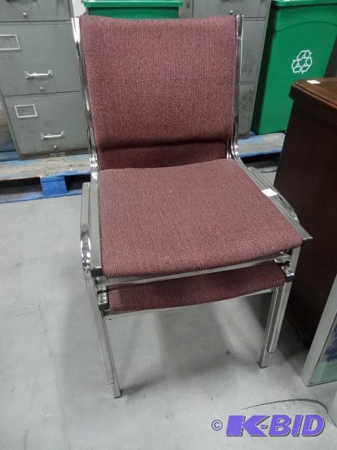 lot 294 image: 2 Metal Framed Stack Chairs...