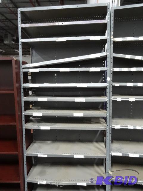 lot 301 image: Metal Shelving Unit 36 X 12 X 84...