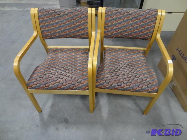 lot 308 image: 2 Wood Framed Side Chairs...