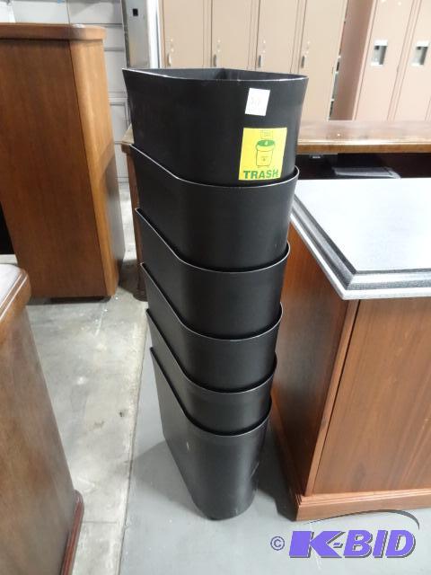lot 317 image: 6 plastic office waste cans...