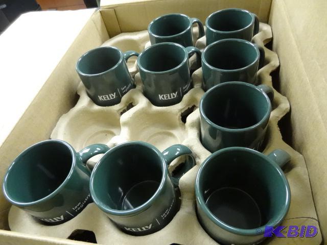 lot 33 image: Green Coffee Cups. Pre Printed. Qty 33...