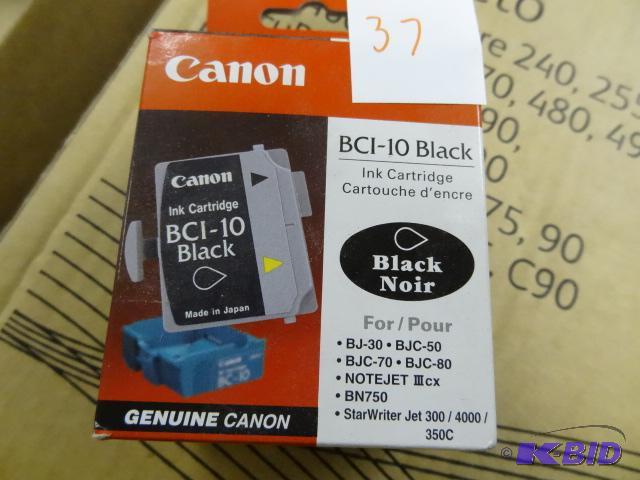lot 37 image: Canon BC1-10 Black Ink Cartridge Qty 3...