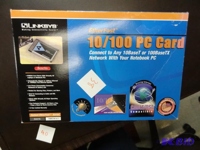lot 38 image: Ether Fast 10100 PC Card...