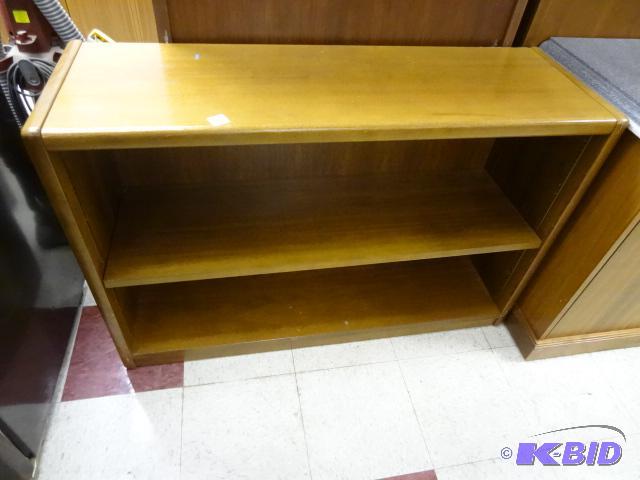 lot 41 image: Wood Bookshelf. 1 Shelf. 45 X 15 X 29...