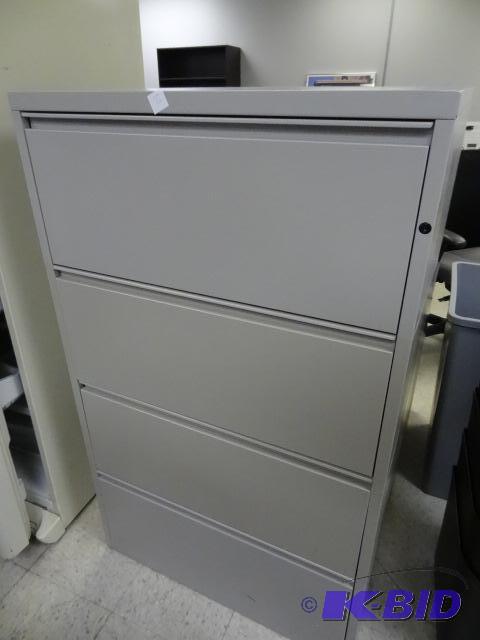 lot 50 image: 30" Metal 4 Drawer Lateral File...