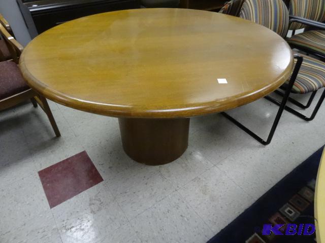 lot 78 image: 48" Wood Round Table...