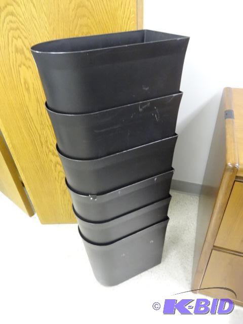 lot 79 image: 6 plastic office waste cans...