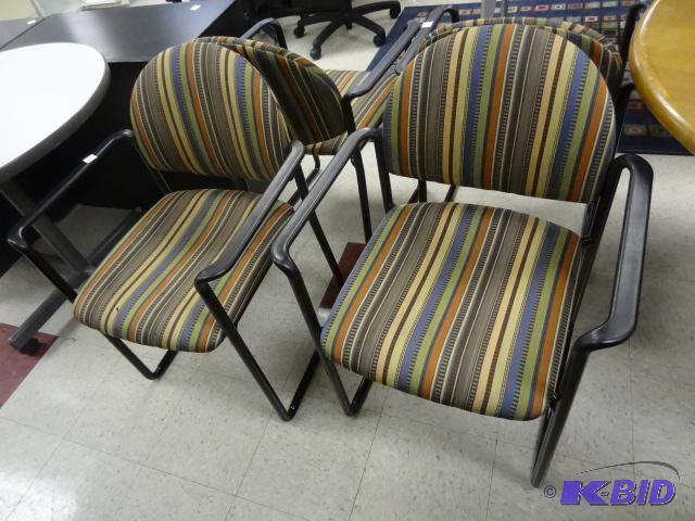 lot 85 image: 2 Matching Metal Framed Side Chairs...