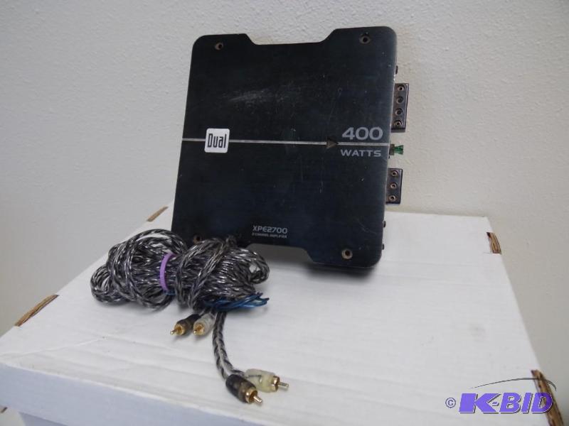 lot 1 image: Daul Car Amplifier and Cable