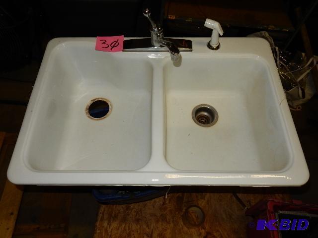 2 section Fibre Glassenamel Sink