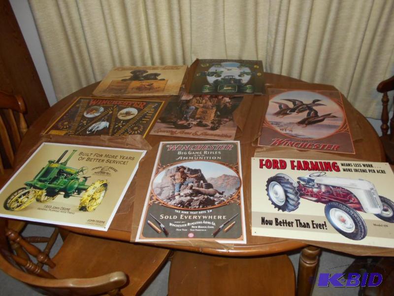 lot 110 image: Set of 8 manufacturer steel signs. Brand new....