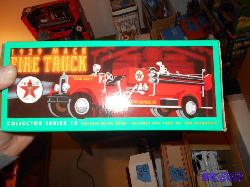 lot 151 image: Texaco 1929 Mack Fire Truck Bank. Metal. New ...