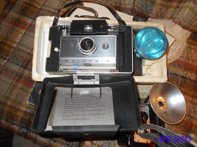 lot 170 image: Polaroid automatic 100 land camera. May not w...