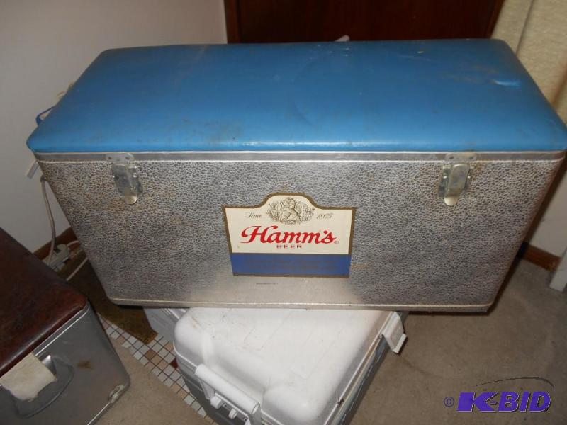 lot 181 image: Hamms cooler. Small tear in cover fabric....